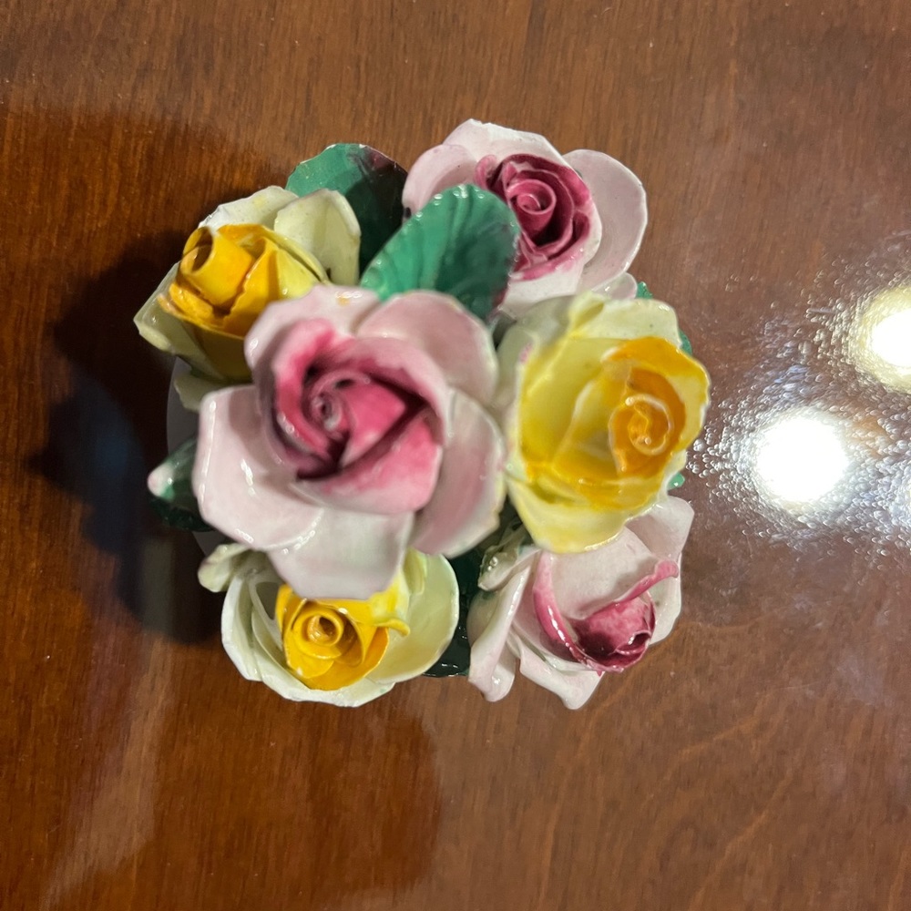 3/$30 antique china rose ornament - Picture 1 of 5